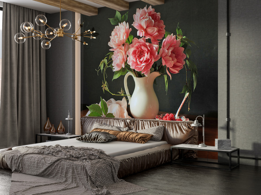 Fototapeta martwa natura ze świeżych kwiatów