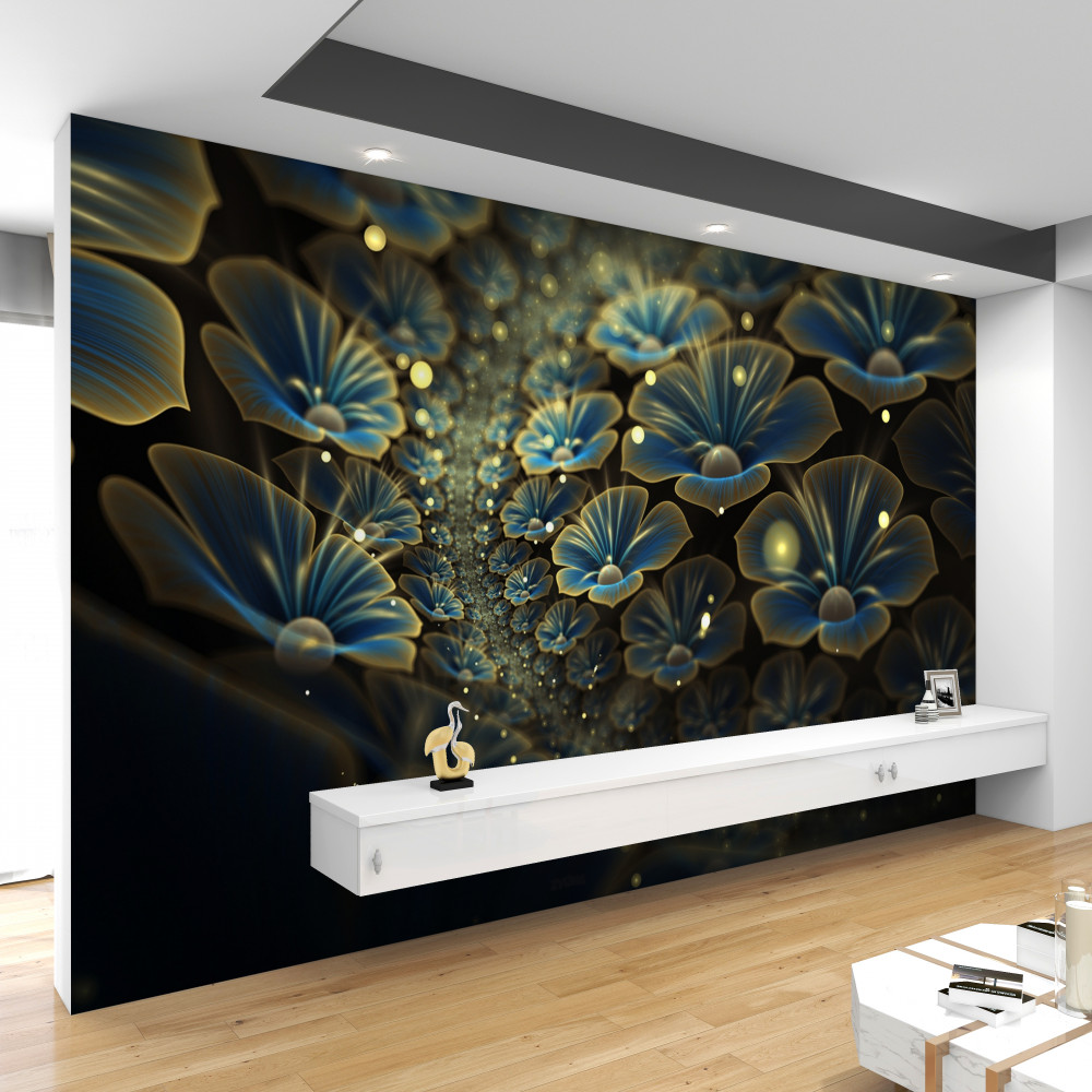 Fototapeta niezwykłe neonowe kwiaty