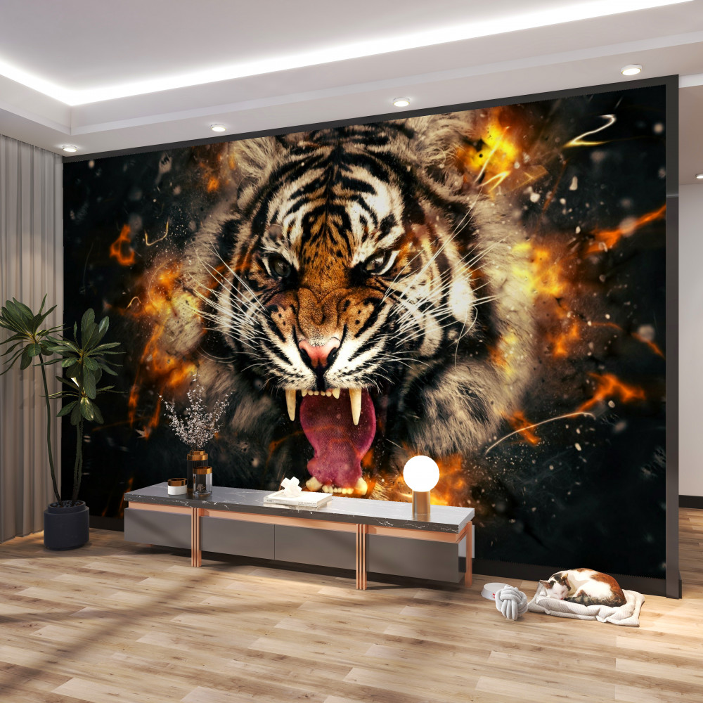 Fototapeta głośny ryk tygrysa