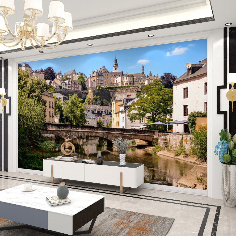 Fototapeta most na rzece Luksemburg