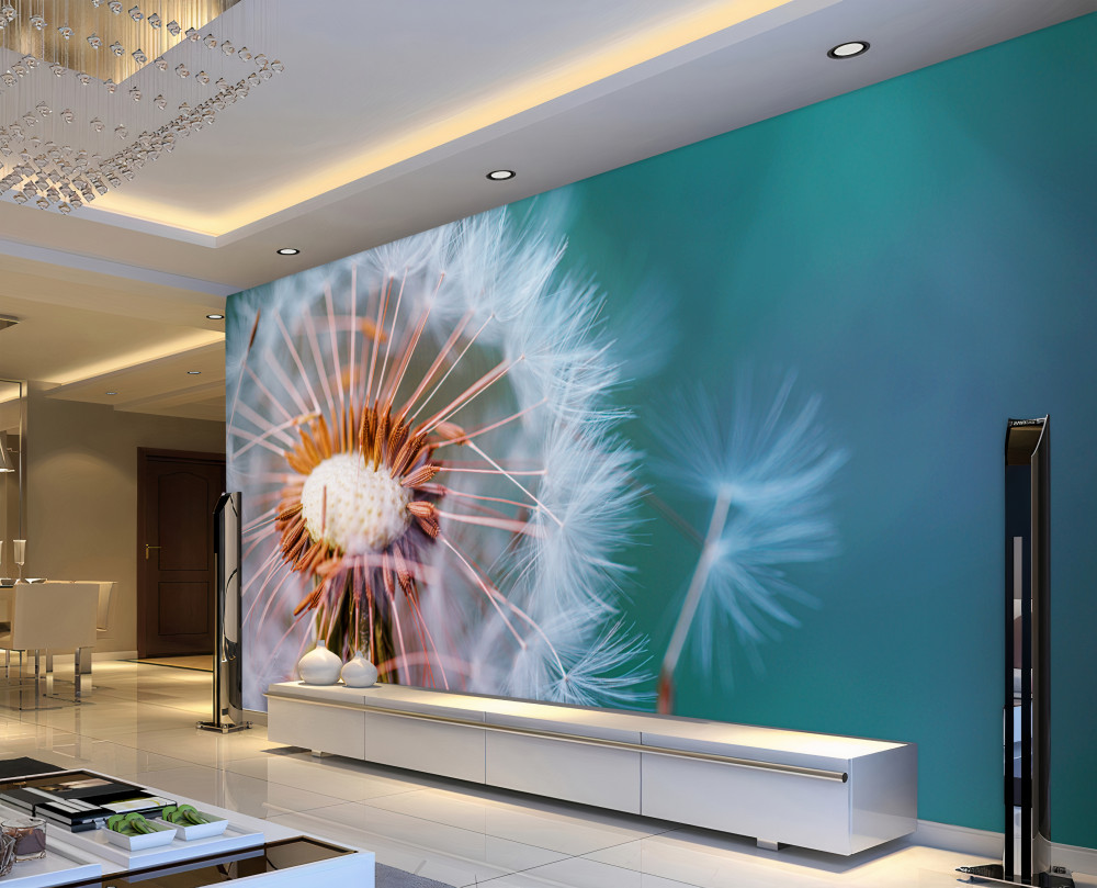 Fototapeta latające płatki mniszka lekarskiego