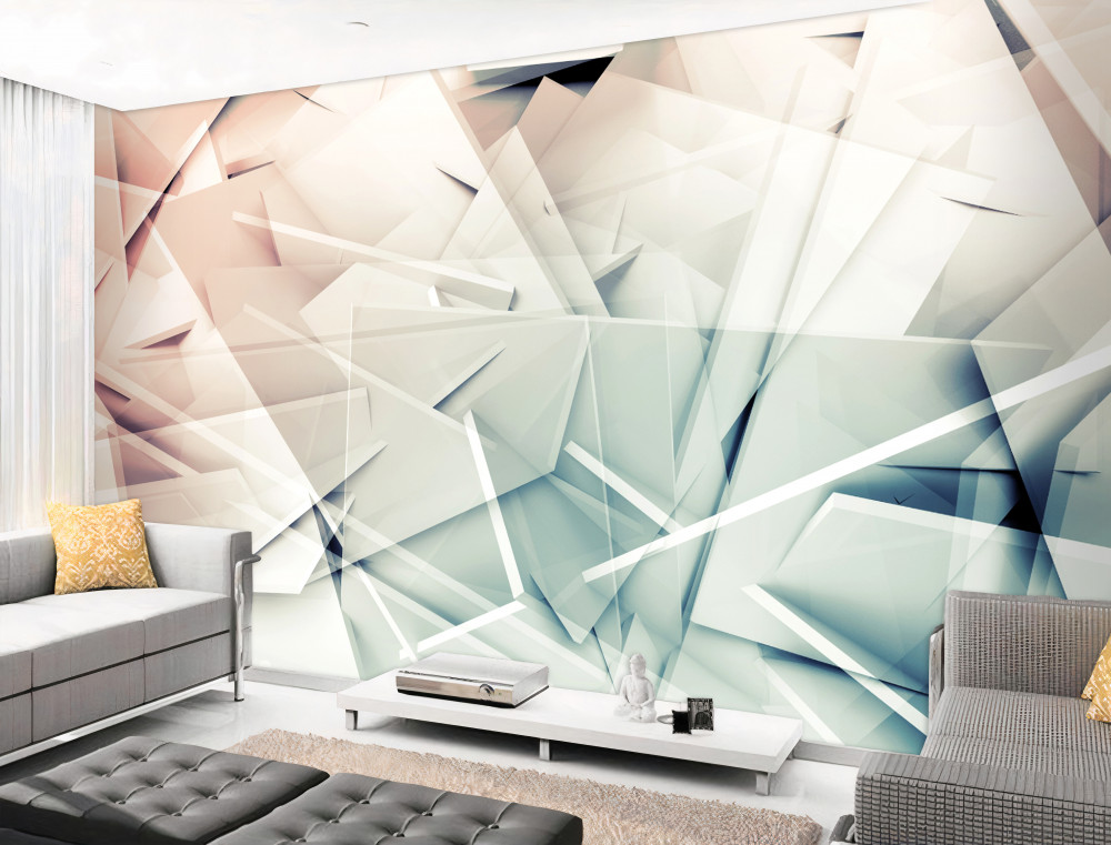 Fototapeta odłamki szkła w gradiencie