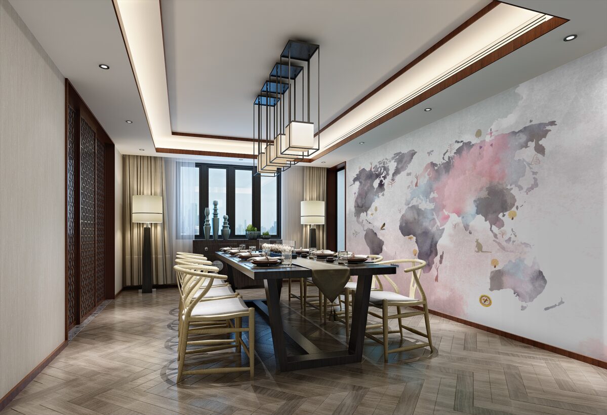 Fototapeta Akwarela mapa świata