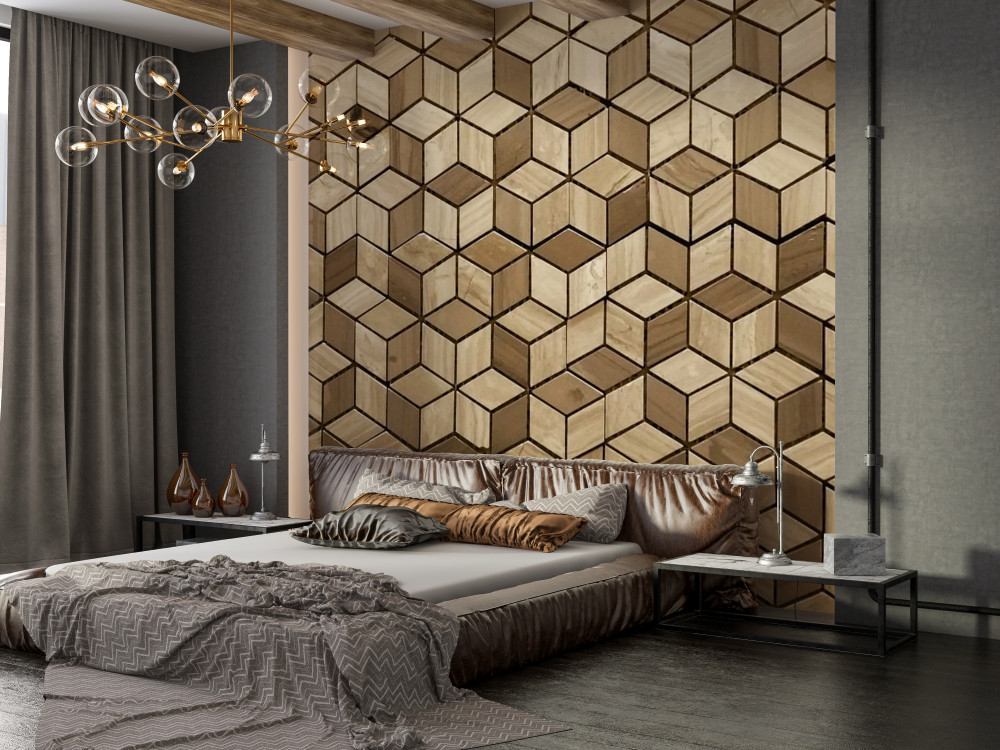 Fototapeta nakładające się romby i czworoboki