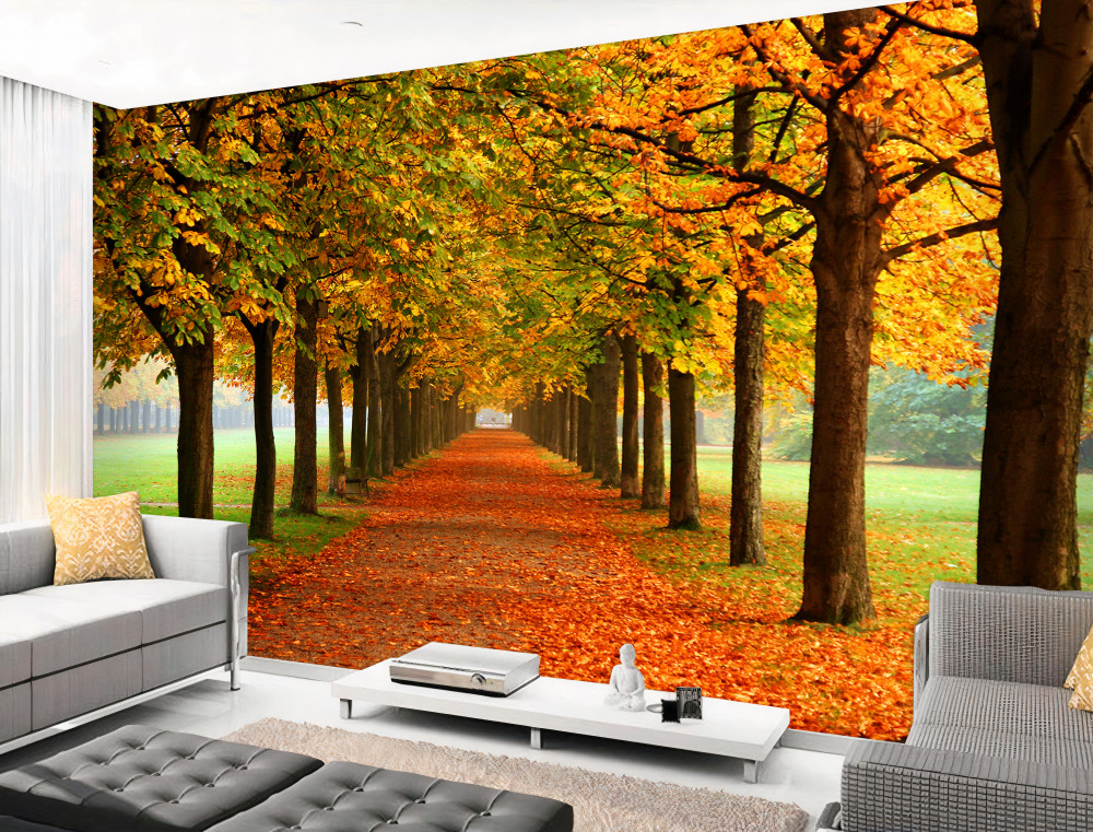 Fototapeta niekończąca się jesienna droga