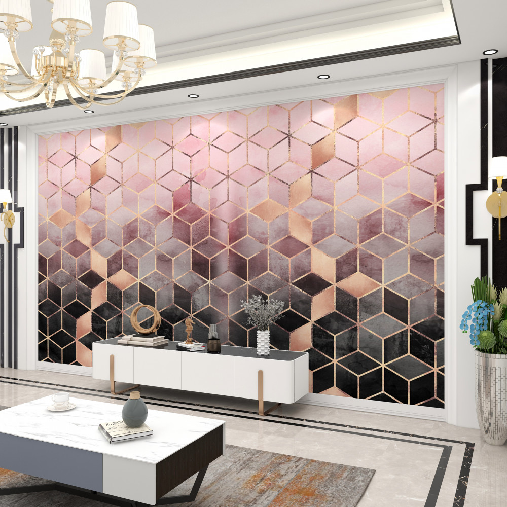 Fototapeta gradient na prostokątnych blokach