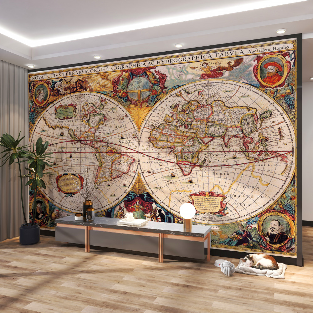 Fototapeta zabytkowa mapa świata