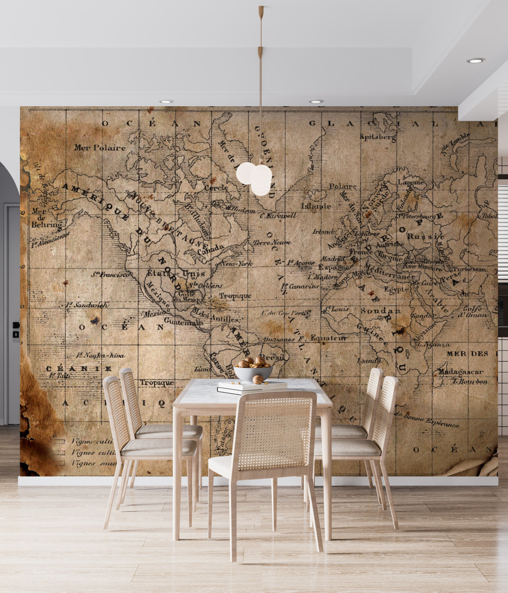 Fototapeta część starej mapy