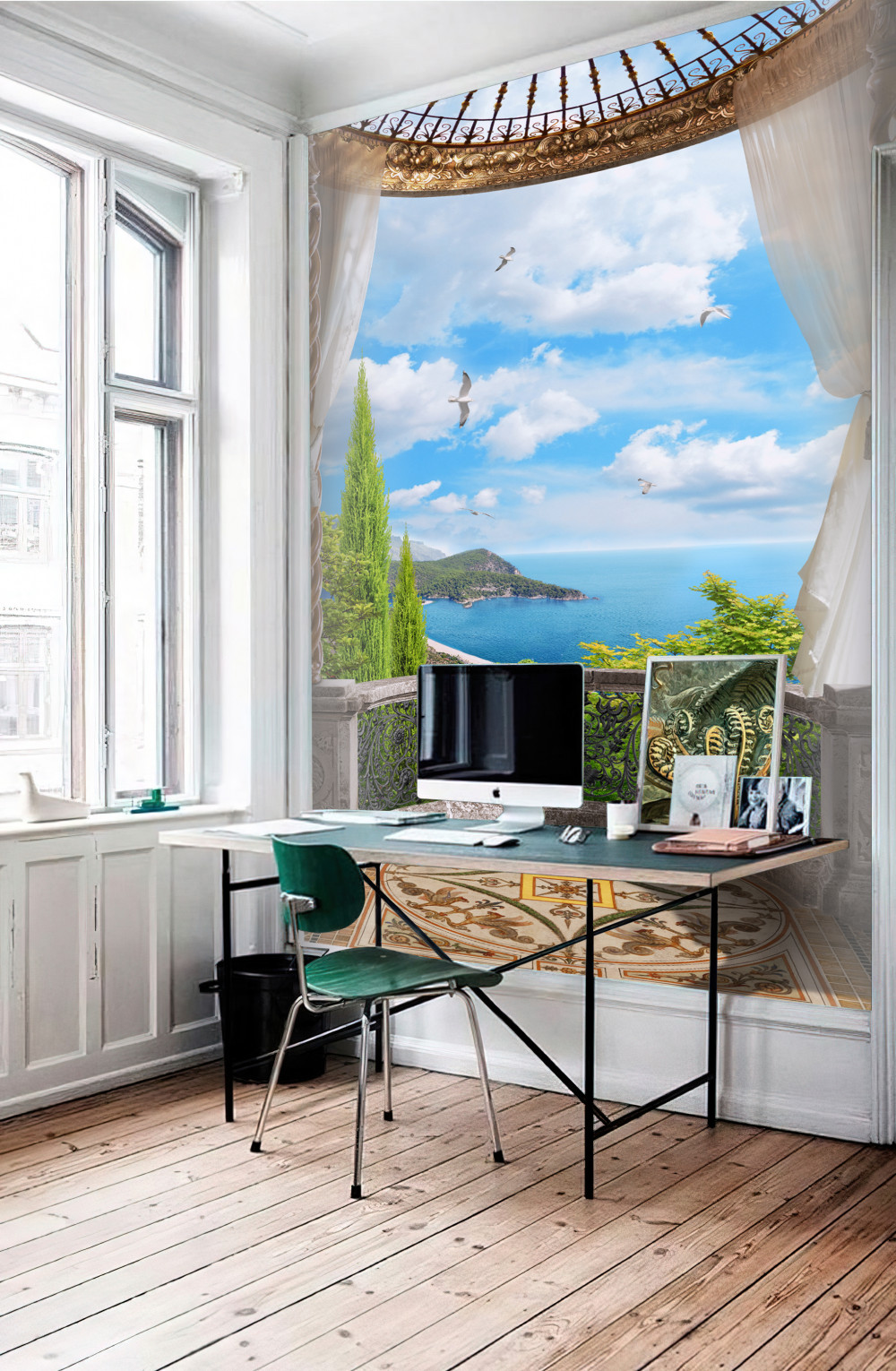 Fototapeta balkon z widokiem na morze