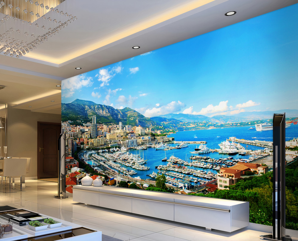 Fototapeta zatoka z wieloma jachtami monako