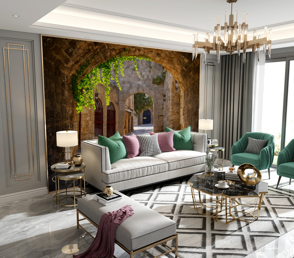 Fototapeta kamienny łuk na starym mieście