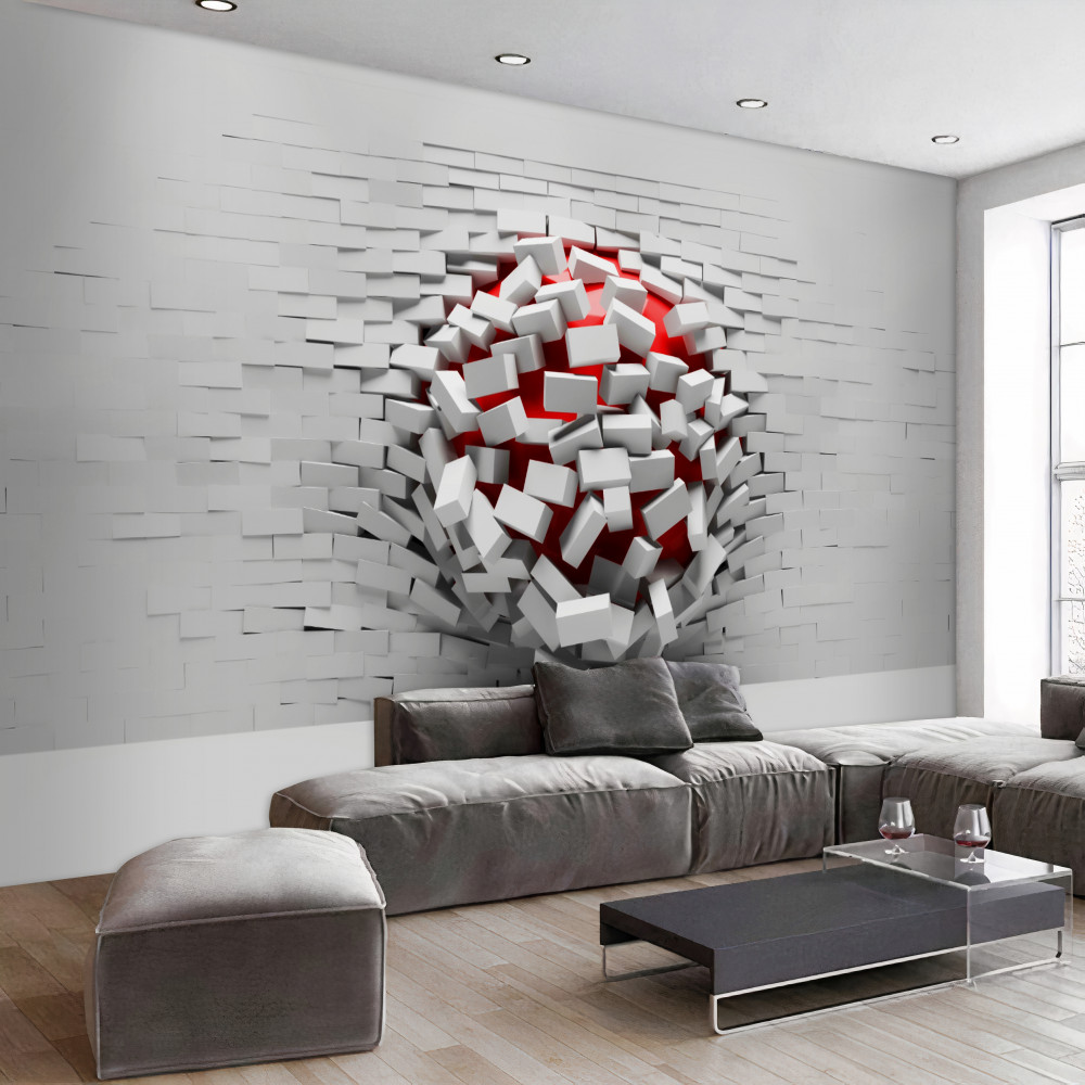 Fototapeta rozpadający się ceglany mur