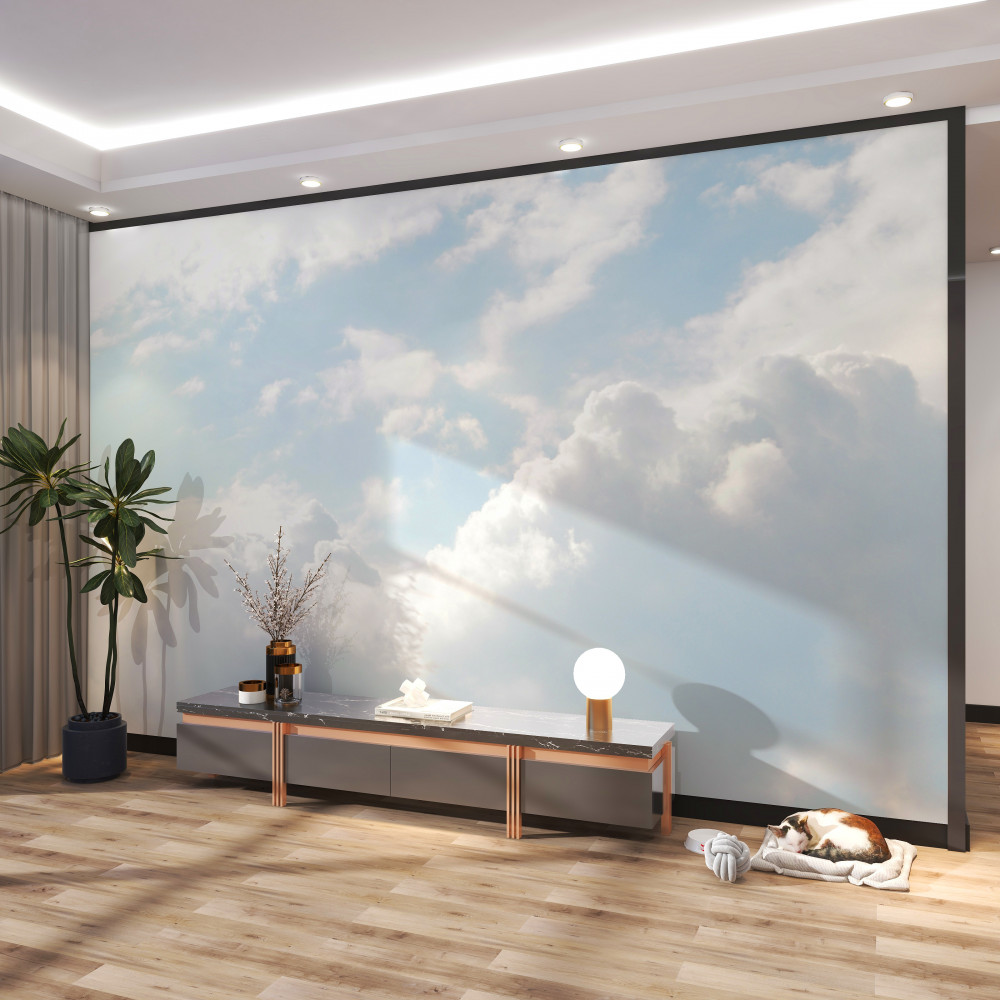 Fototapeta gęste mleczne chmury