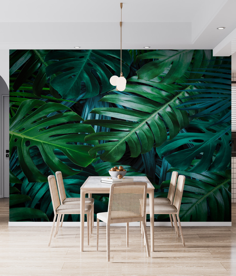 Fototapeta nasycenie zielonych kolorów dżungli