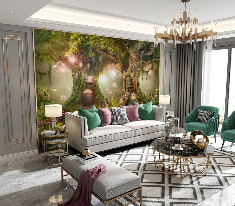 Fototapeta baśniowi mieszkańcy zielonego lasu