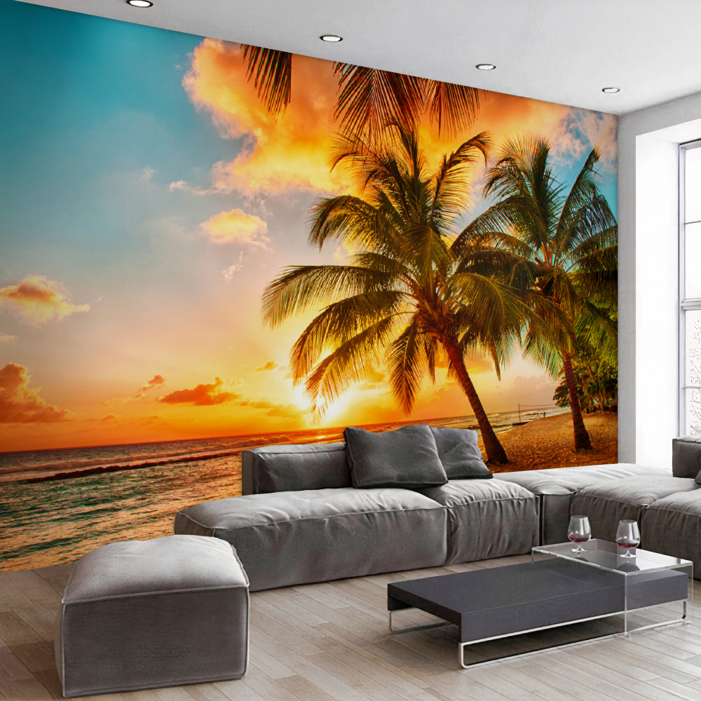 Fototapeta piękny letni zachód słońca