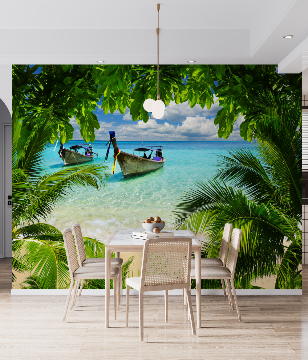 Fototapeta łodzie z brzegu