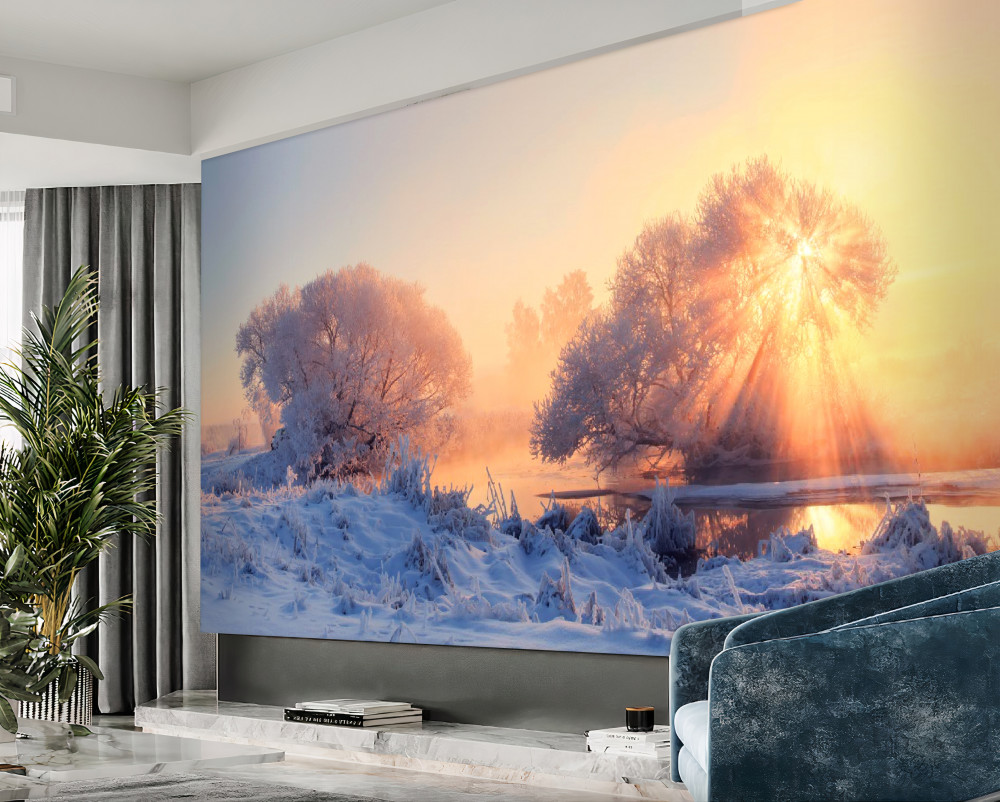 Fototapeta zimny zimowy poranek