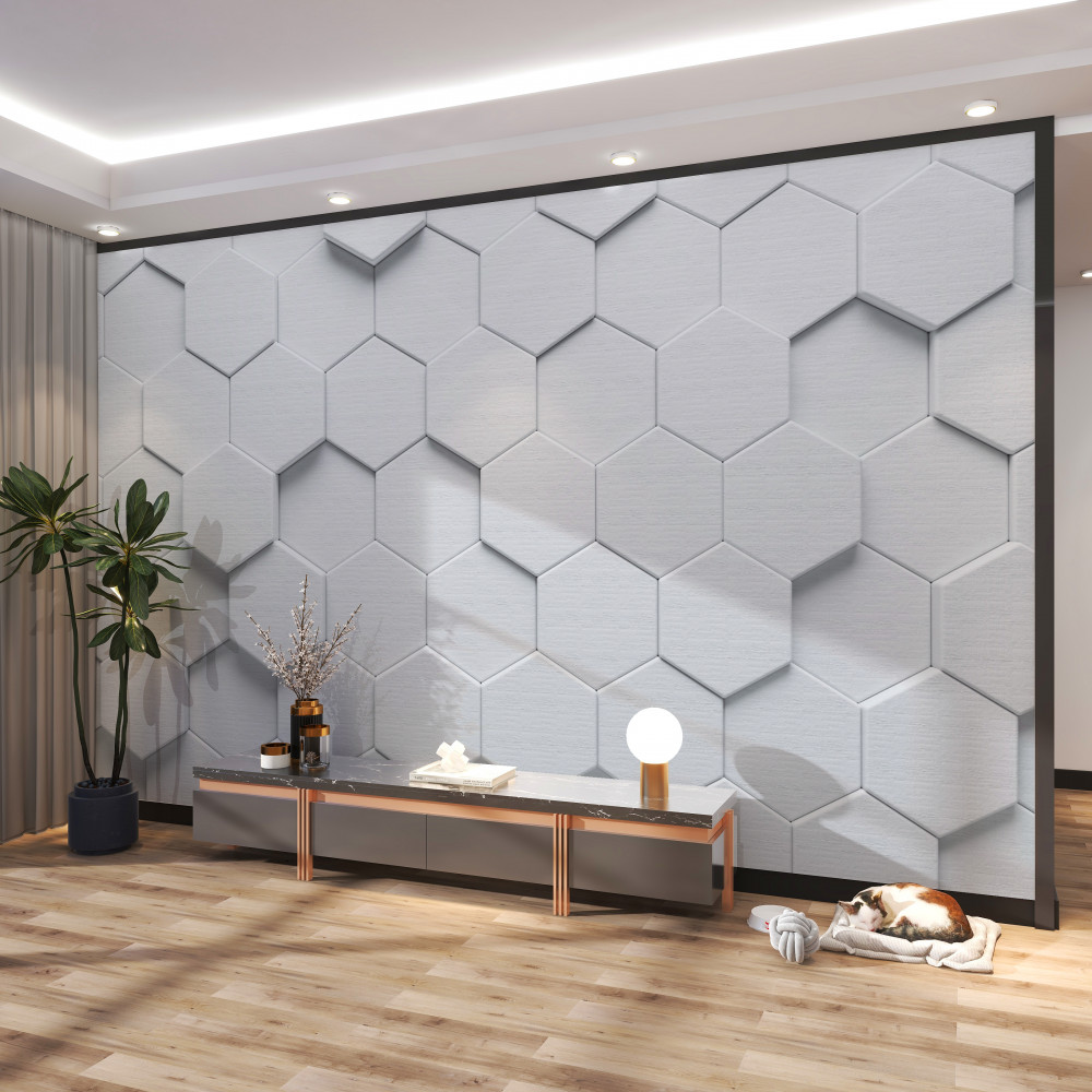 Fototapeta szare figury wolumetryczne