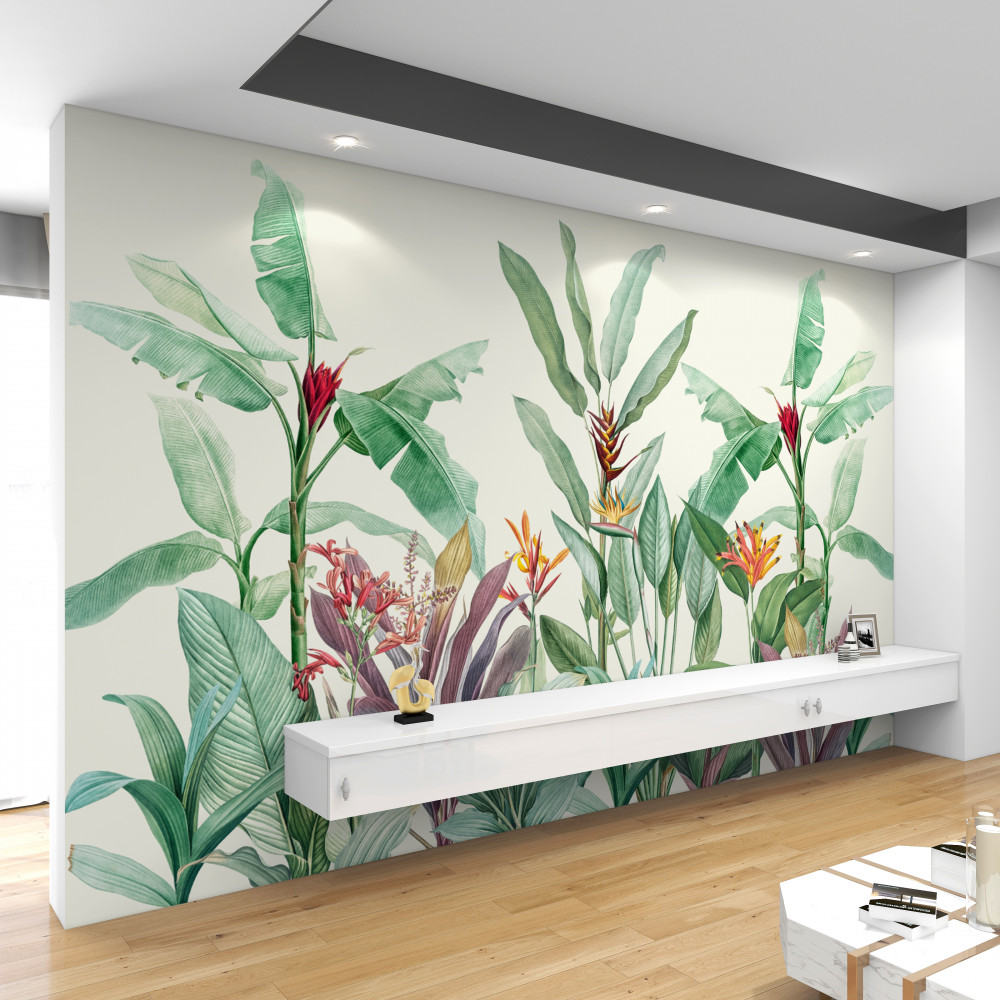 Fototapeta zielone liście tropikalne