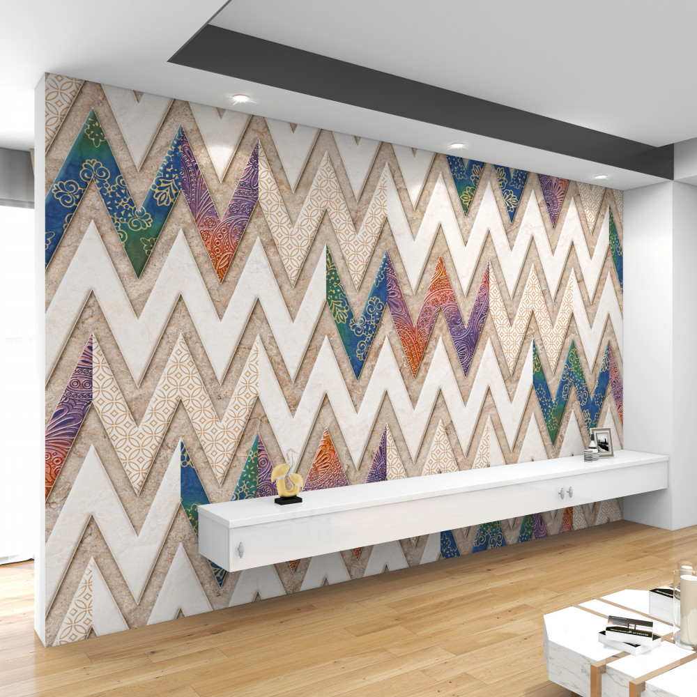 Fototapeta kolorowe zygzaki