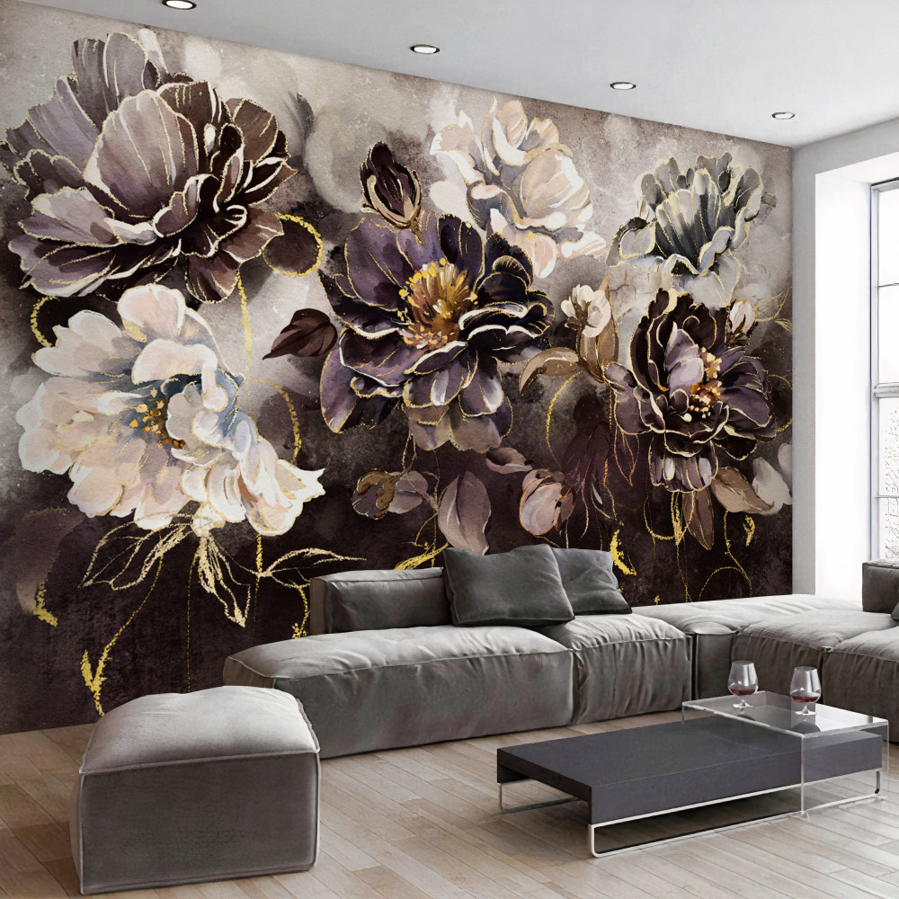 Fototapeta czarno-białe piwonie