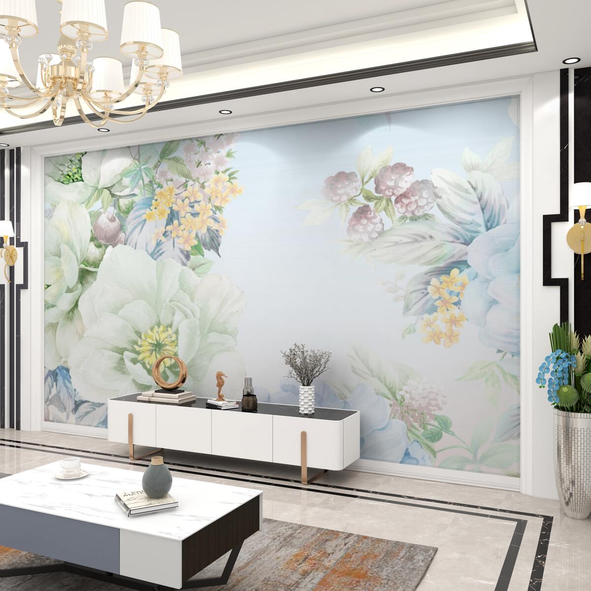 Fototapeta Delikatne pastelowe kwiaty