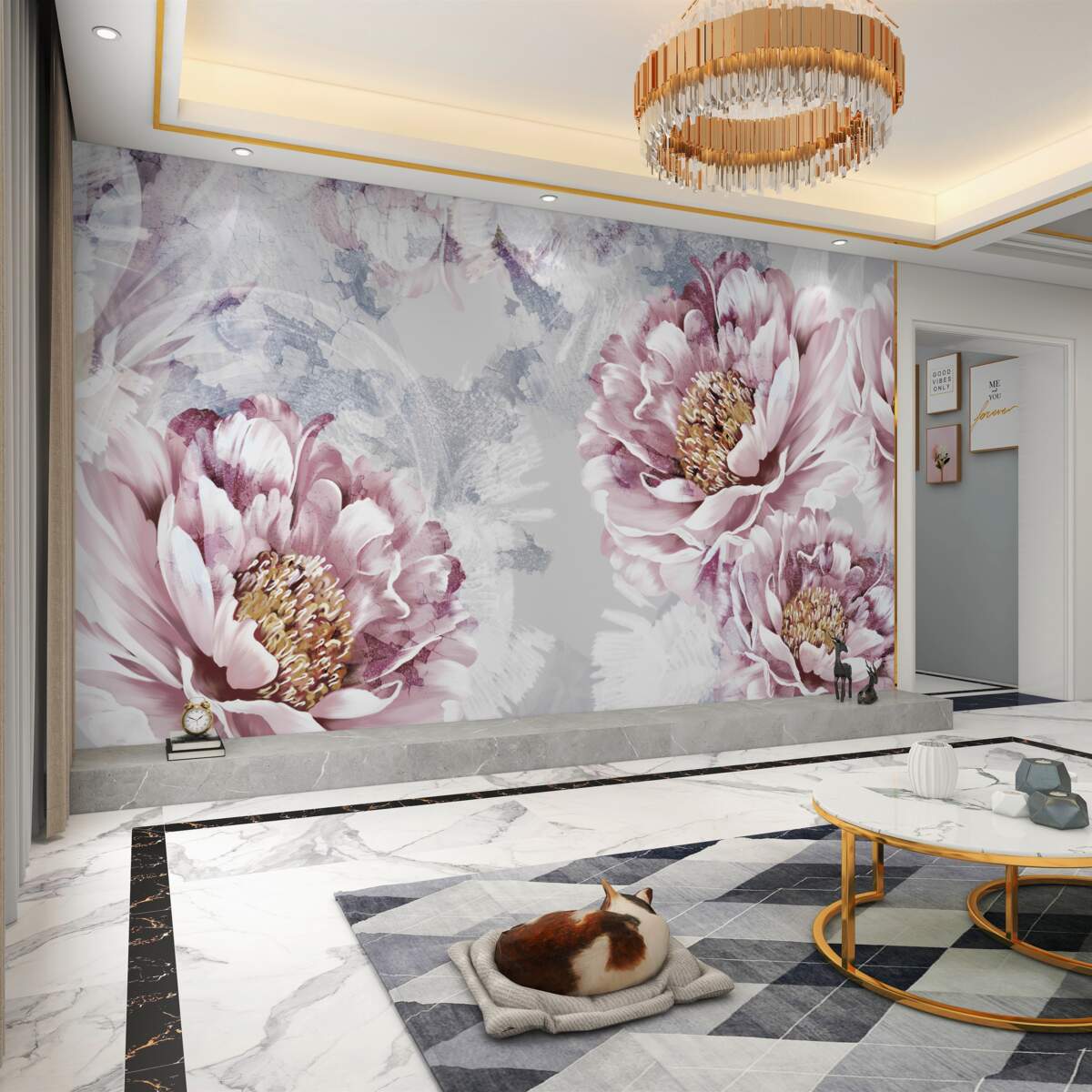 Fototapeta Duże, różowe piwonie