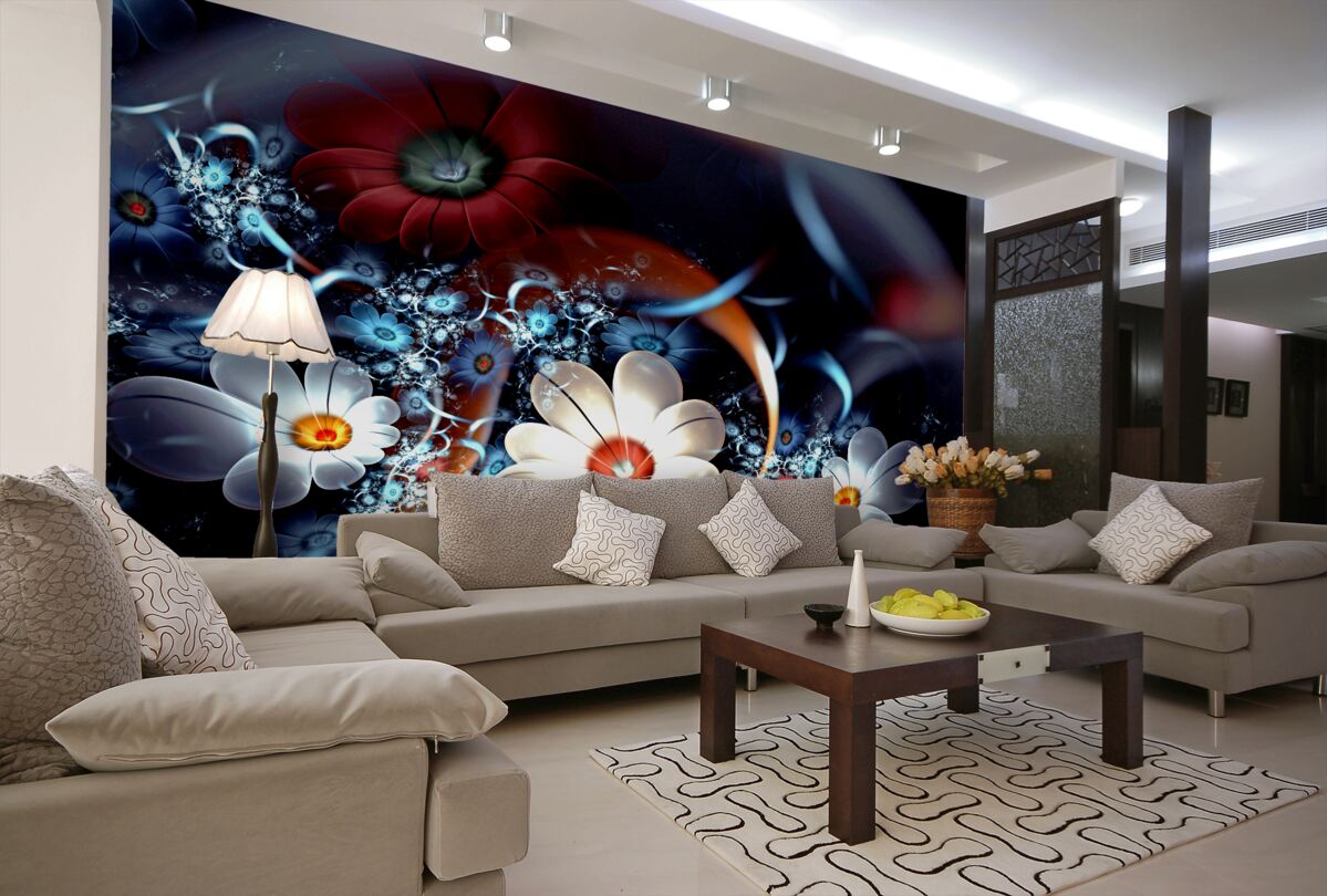 Fototapeta Duże otwarte kwiaty