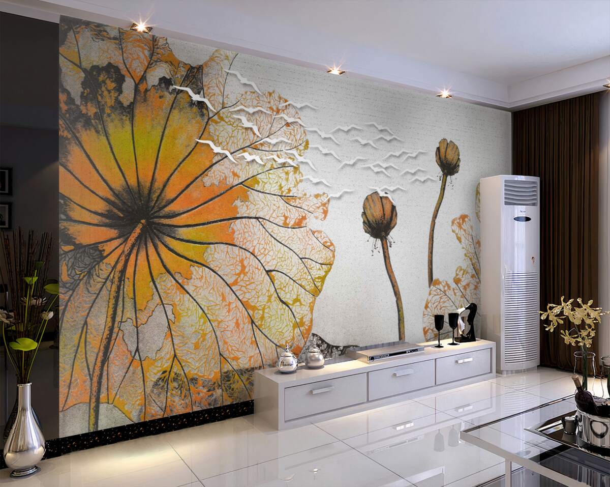 Fototapeta Duże otwarte kwiaty i ich pąki