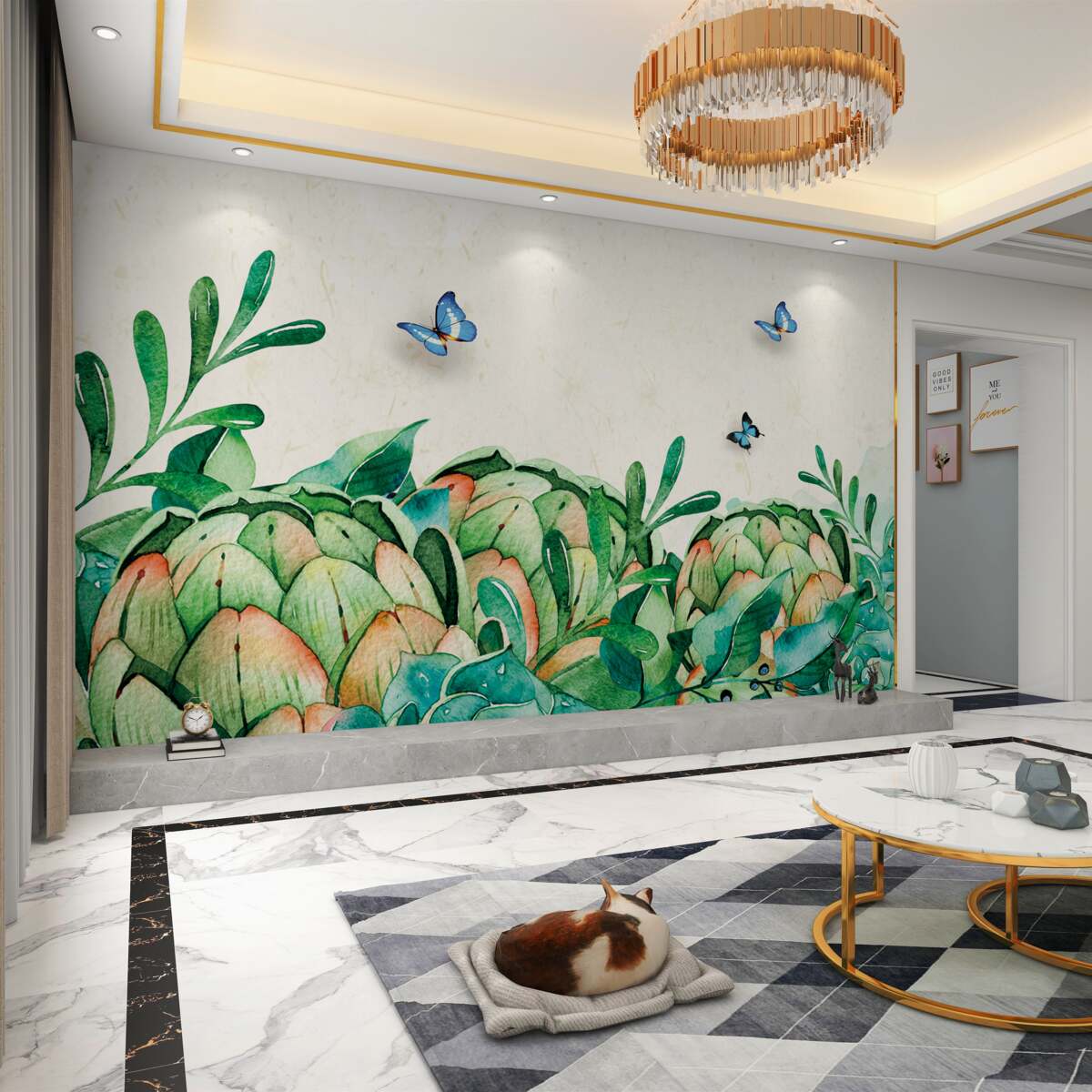 Fototapeta Zieleń i motyle