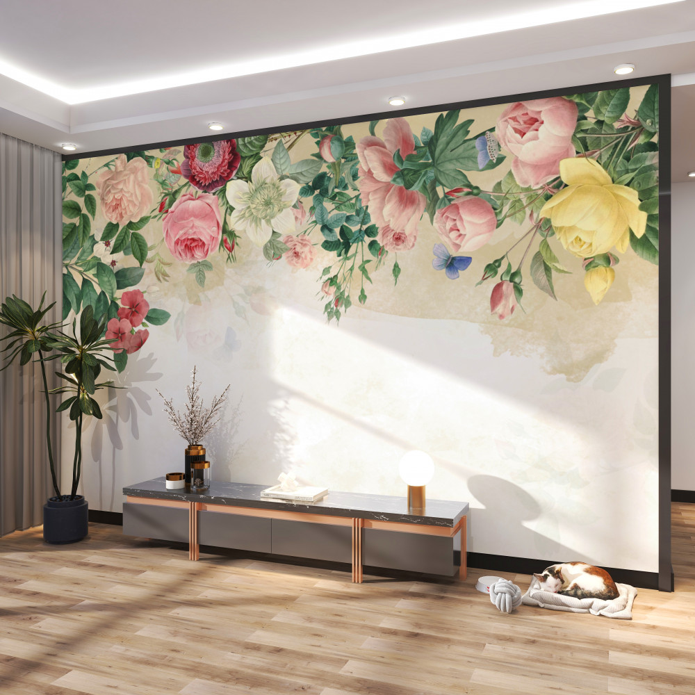 Fototapeta pąki róż w różnych kolorach