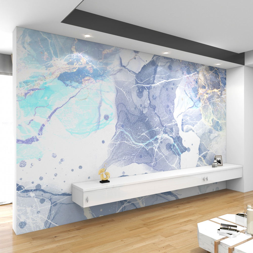 Fototapeta abstrakcyjny niebieski marmur
