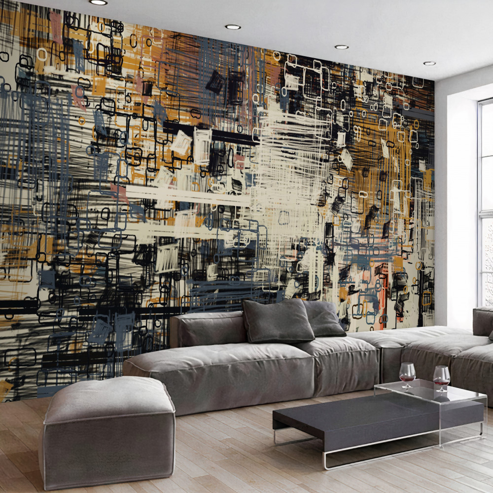 Fototapeta kompozycja prostokątnych kształtów i kolorów