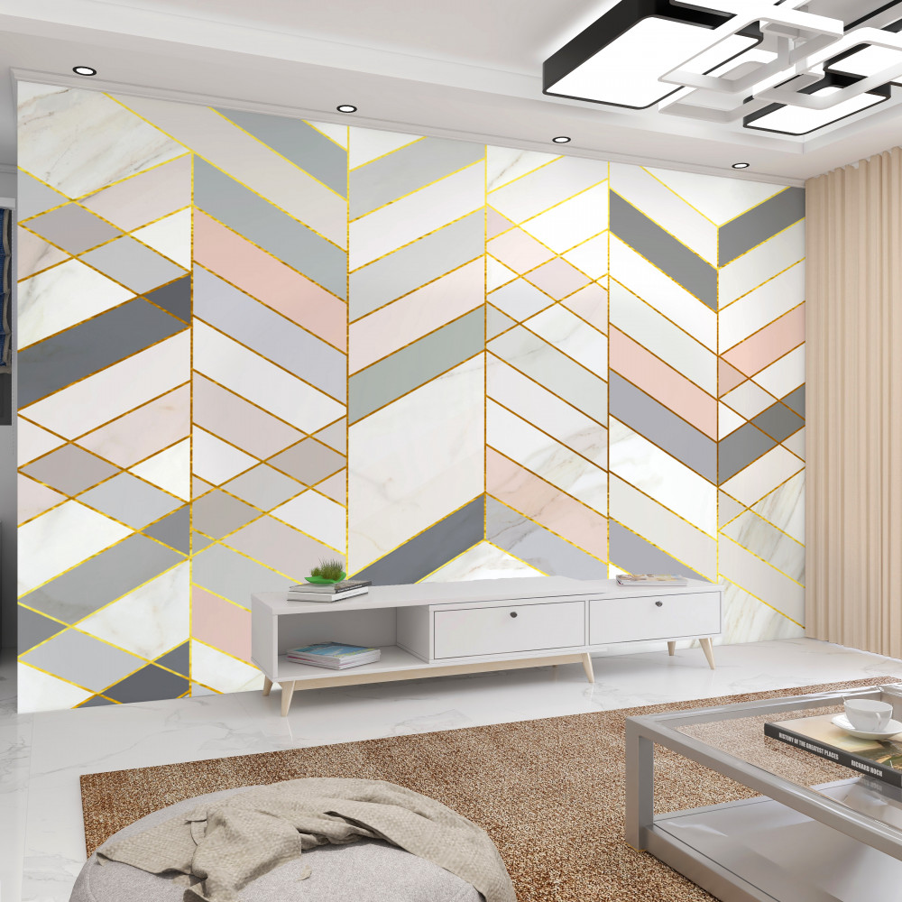 Fototapeta ukośne pastelowe linie