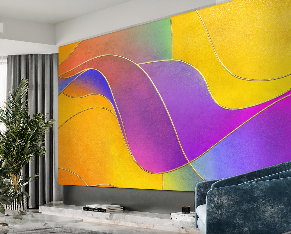 Fototapeta gładkie fioletowe linie