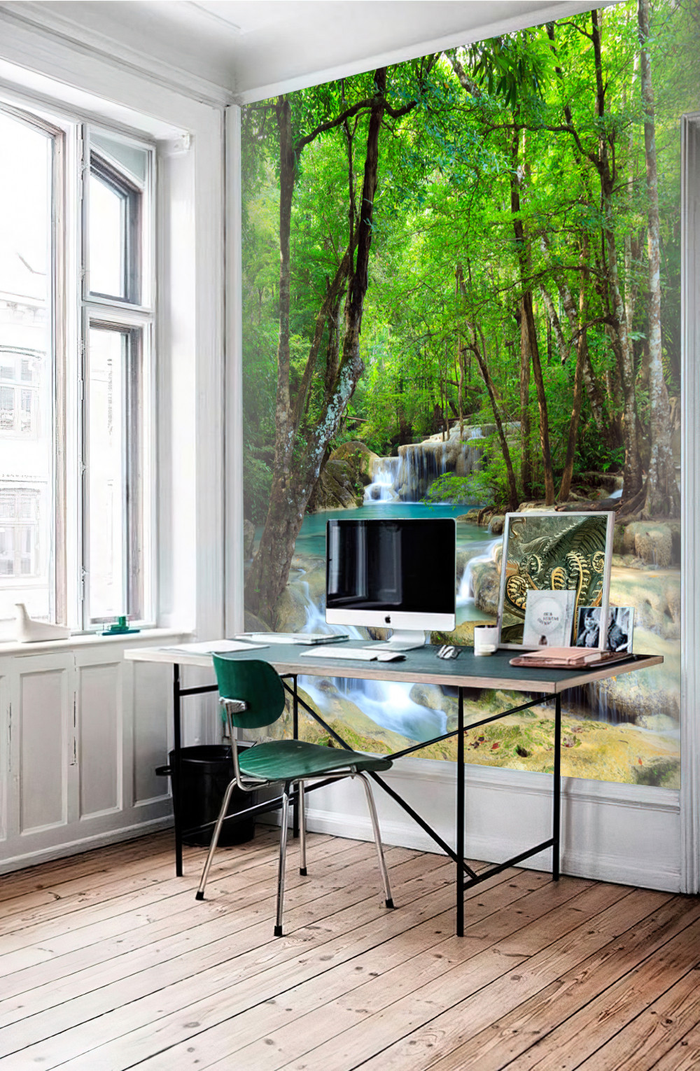 Fototapeta wodospad z krystalicznie czystą wodą