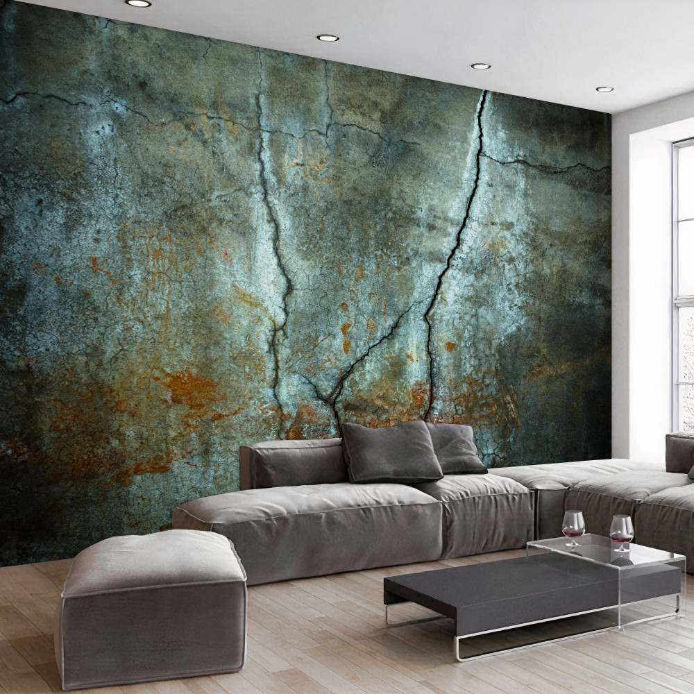 Fototapeta błyskawica nad lasem