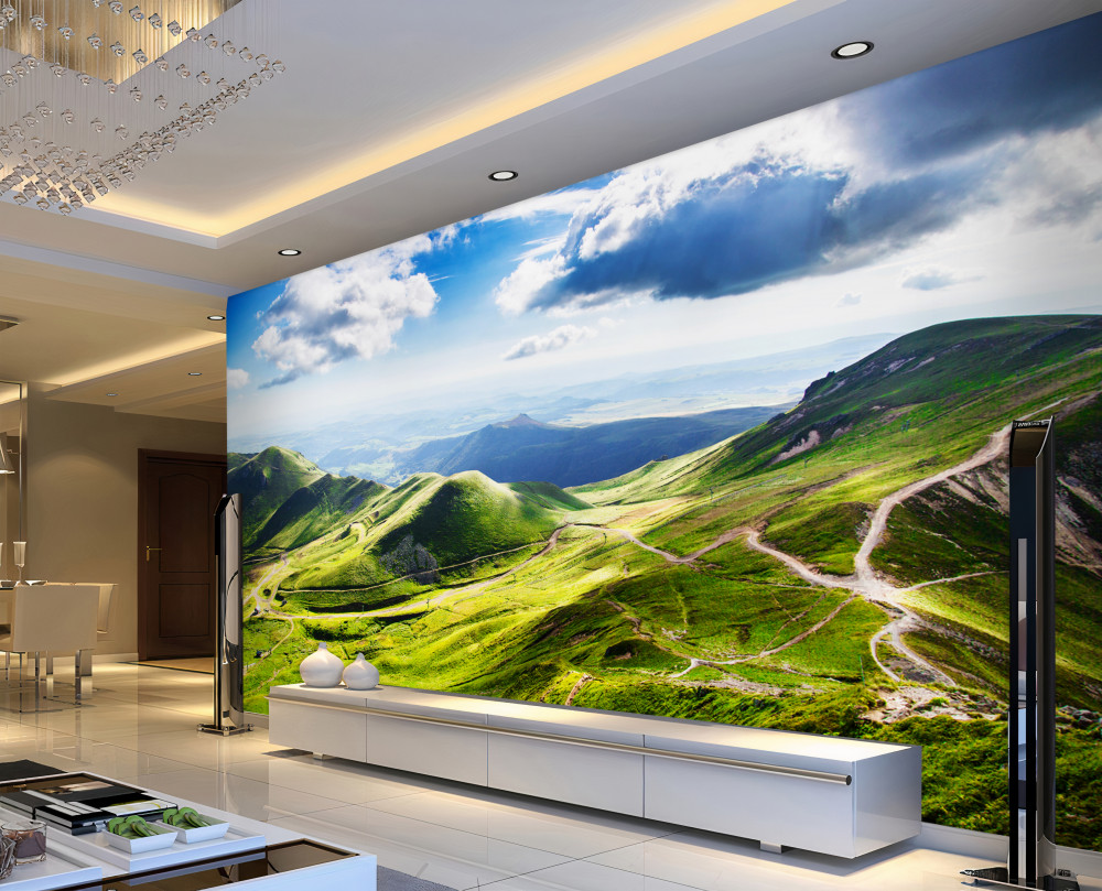 Fototapeta szlaki turystyczne wzdłuż szczytów górskich