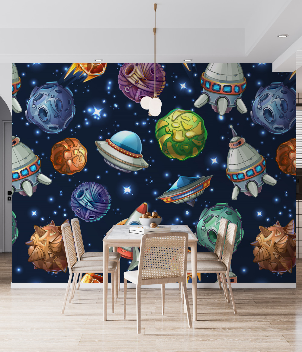 Fototapeta pojazdy latające i komety w kosmosie