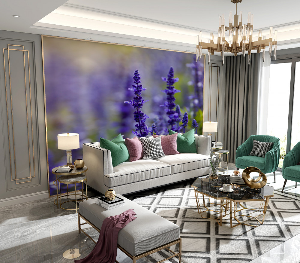 Fototapeta zdjęcie makro lawendowo-liliowe