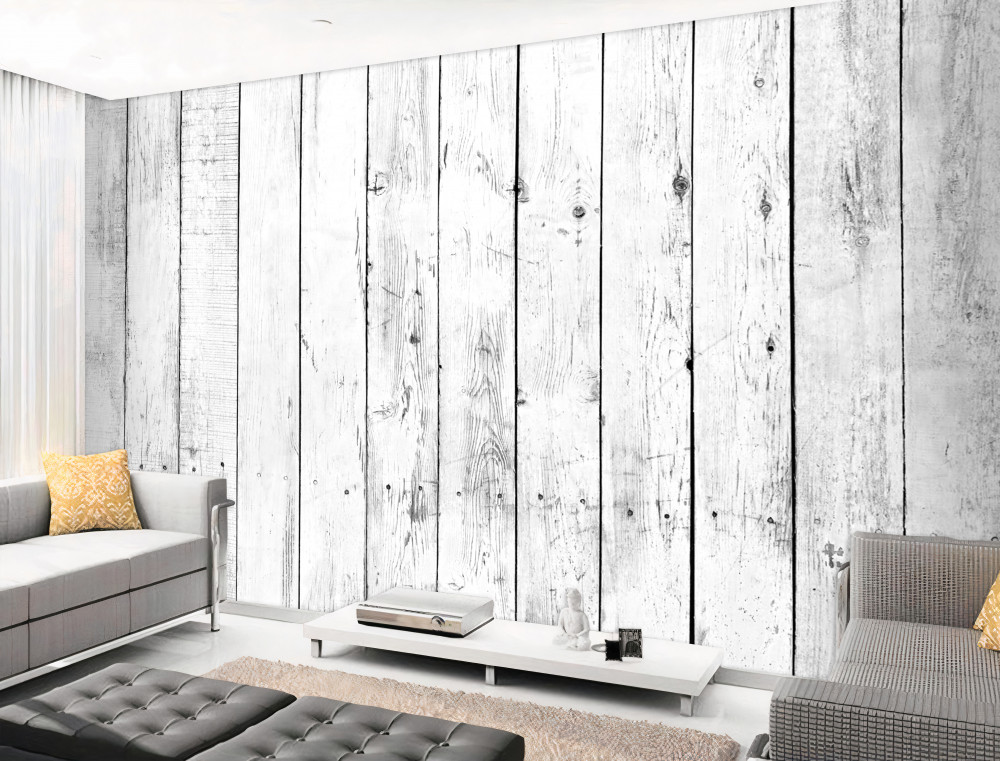 Fototapeta biały parkiet