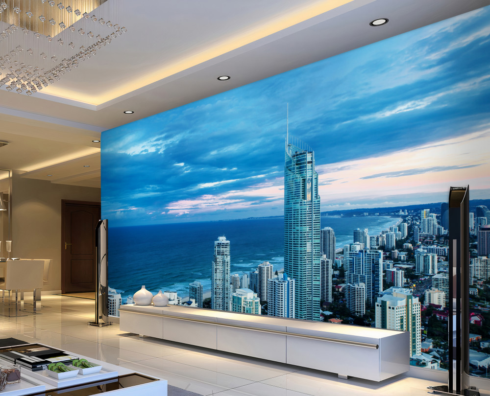 Fototapeta metropolia na wybrzeżu morskim