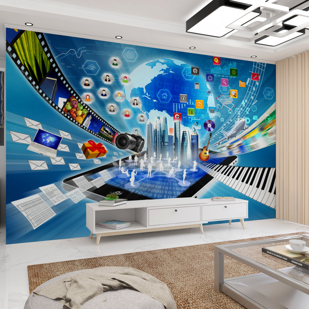 Fototapeta abstrakcyjna cyfrowa ścieżka dźwiękowa