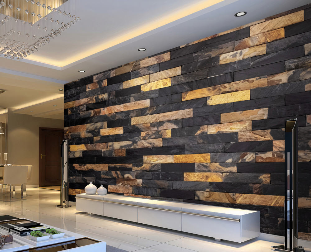 Fototapeta czarny i złoty poziomy kamień