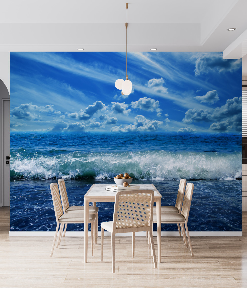 Fototapeta wzburzone błękitne morze