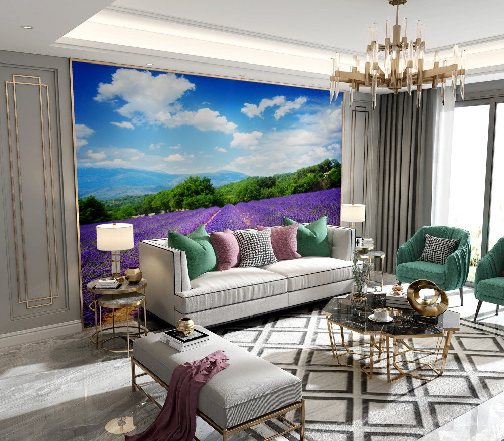 Fototapeta niekończące się pola delikatnej lawendy