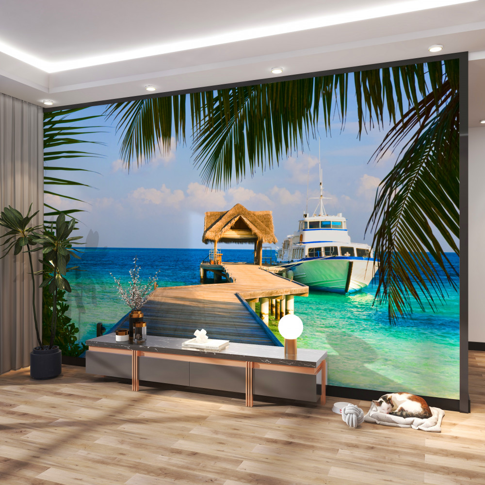 Fototapeta łódź przy nabrzeżu