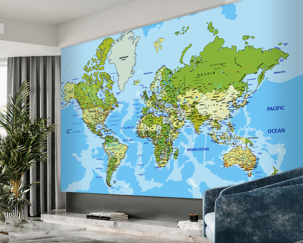 Fototapeta klasyczna mapa świata