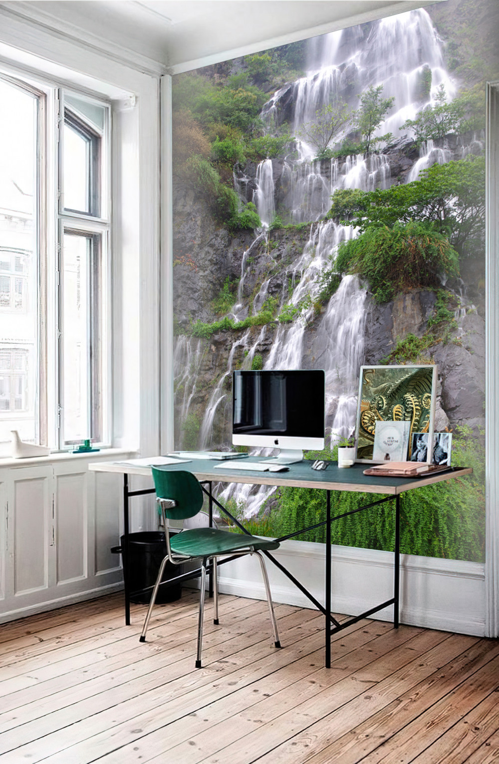 Fototapeta niesamowity kaskadowy wodospad górski